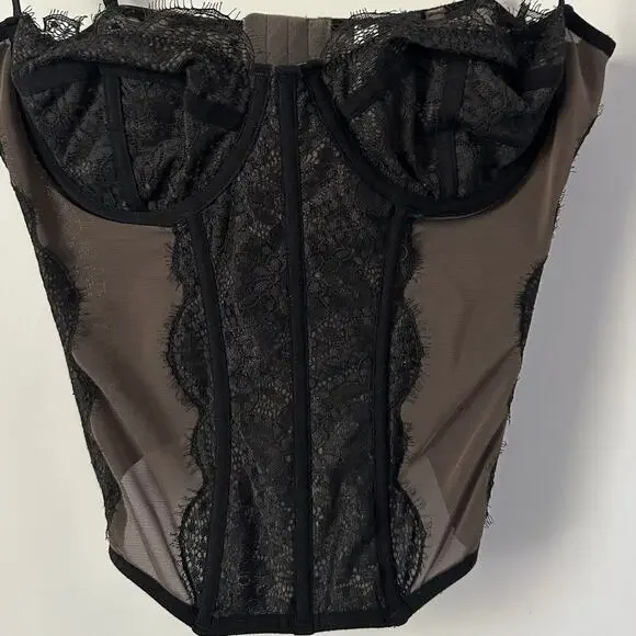 Urban Outfitters Out from Under Modern Love Corset Top Black size XL - Picture 6 of 11